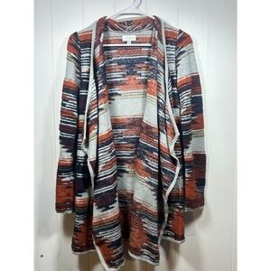Lucky Brand Southwestern Aztec Print‎ Open Front Cardigan, Women's xs